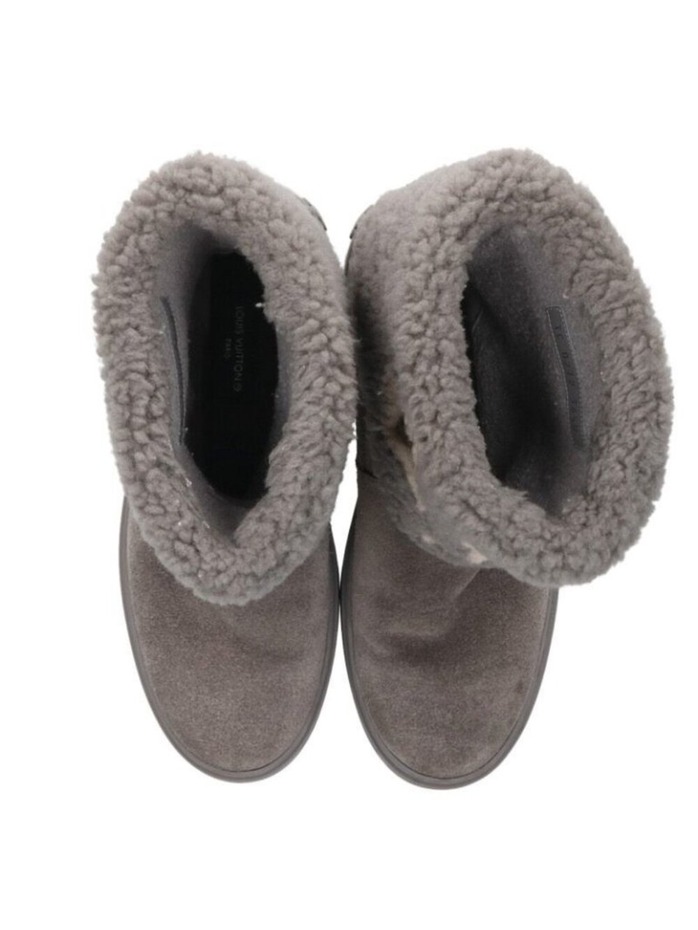 Louis Vuitton Line Monogram Shearling Suede Boots - Picture 4 of 5